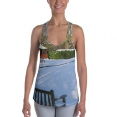 All-Over Print Women's Racerback Tank Top with Bowling Green in Winter